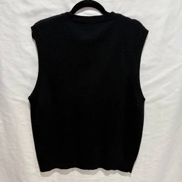 Club Room Wool Sweater Vest L Lambswool Knit Preppy Academia Minimalist Layer - Picture 8 of 12